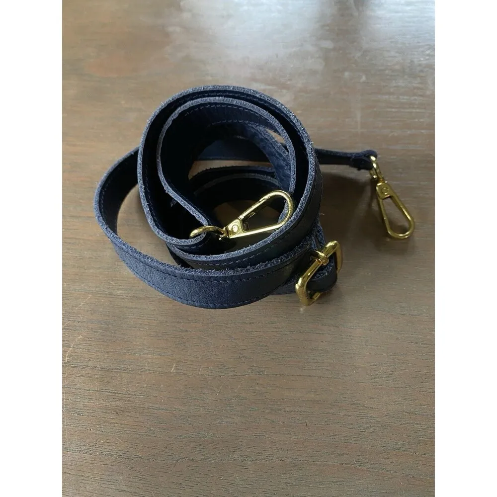 Guanti & Borse Genuine Leather Shoulder Bag Blue Italy La Guantaia Firenze Strap - Image 6