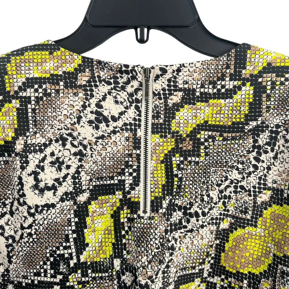 Universal Standard Lucian Snake Skin Yellow Black Top Small 14/16 New - Image 6