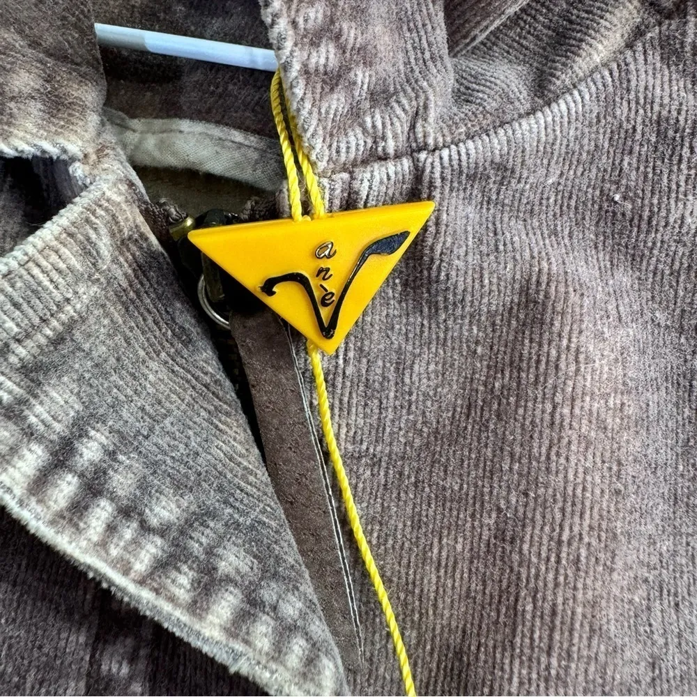 Anev Light Plum Purple Embellished Corduroy Jacket Zipper Detail Size Medium NEW - Image 16