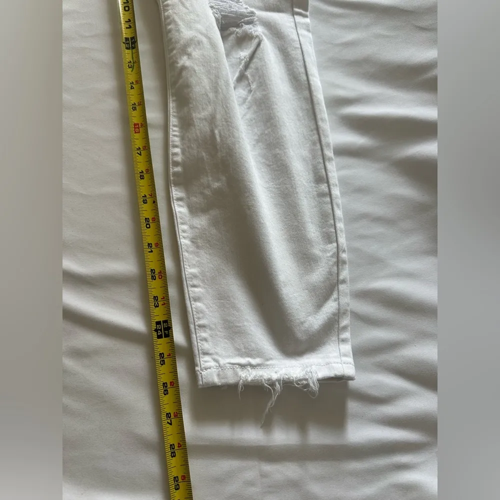 Judy Blue Boyfriend Fit 13/31 Mid Rise White Distressed Denim Jeans NWT - Image 8