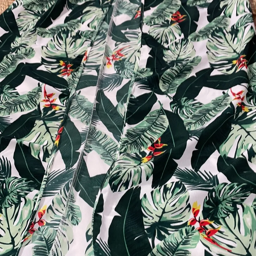 Rachel Zoe Leaf Green Printed Maxi Kimono Open Cardigan OS Rachel Zoe OS - Image 6