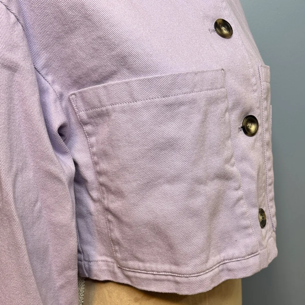 ASOS Design Light Purple Cropped Jean Jacket Size 0 NWOT - Image 5