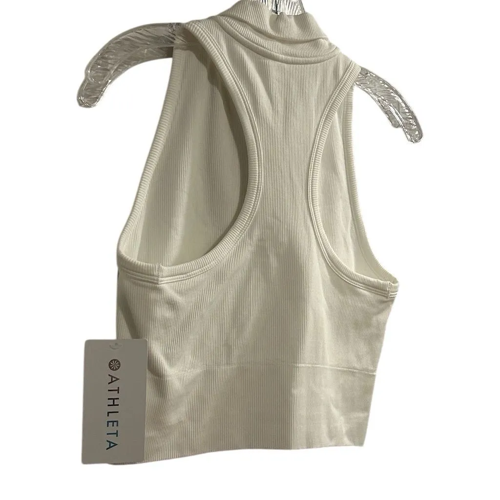 Athleta Women's White Cropped Tank Top Size M - Image 9