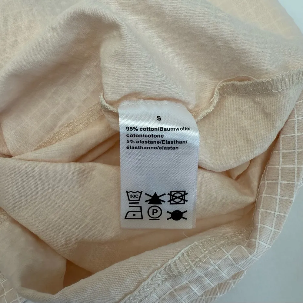 Rundholz Black Label Tunic Dress Flared Hemline Rose Print Check Beige White - Image 12