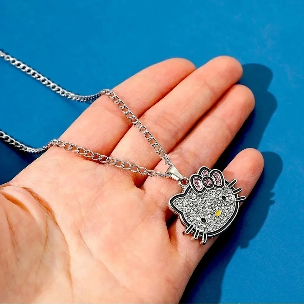 Hello Kitty ✨ rhinestone bling necklace with box and gift bag​ - Image 3