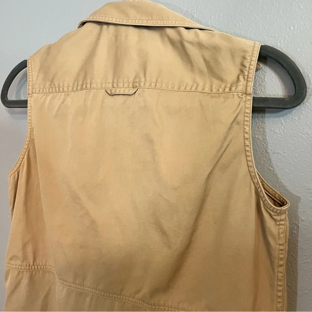 Vintage Ralph Lauren RL Women's Khaki Vest Utility Safari Fishing Cargo Vest Tan - Image 11