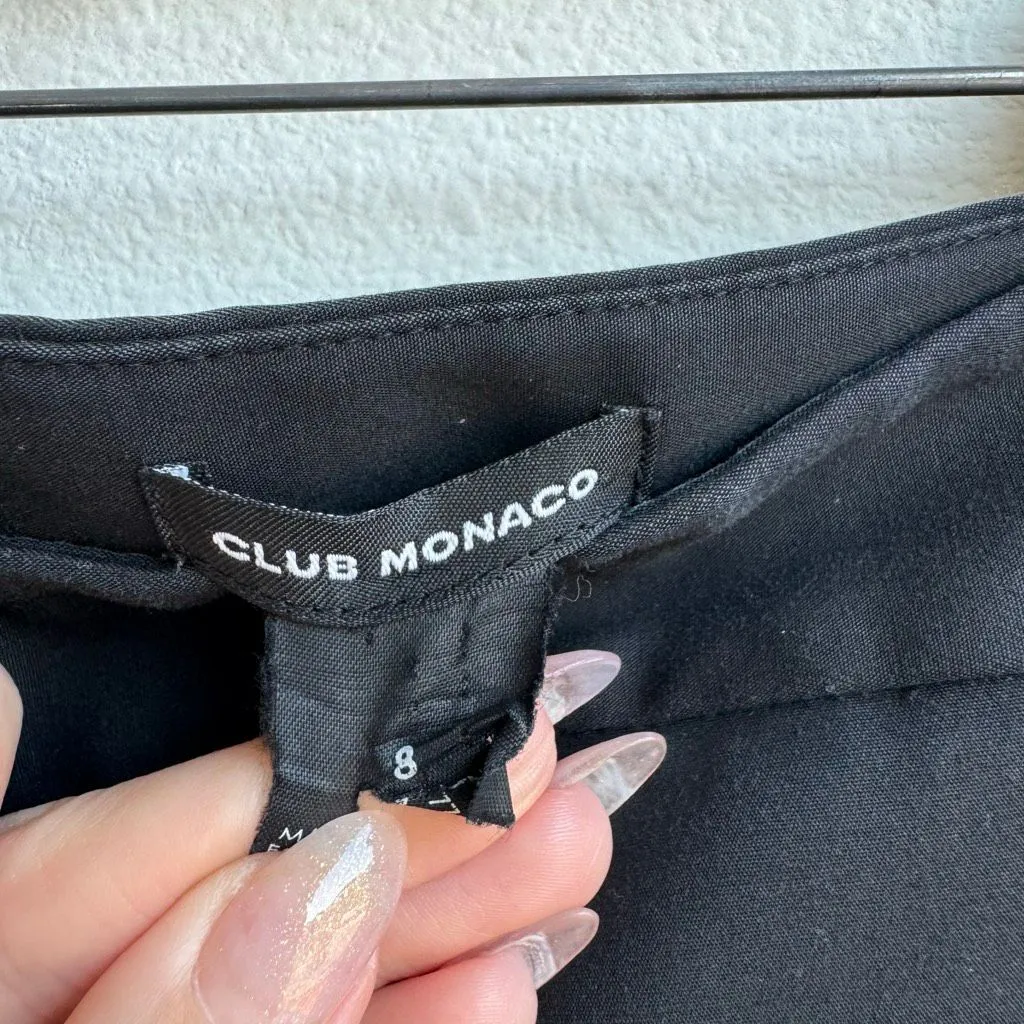 Club Monaco Black Womens Chino Slim Trousers Office Classic Size 8 Medium - Image 6