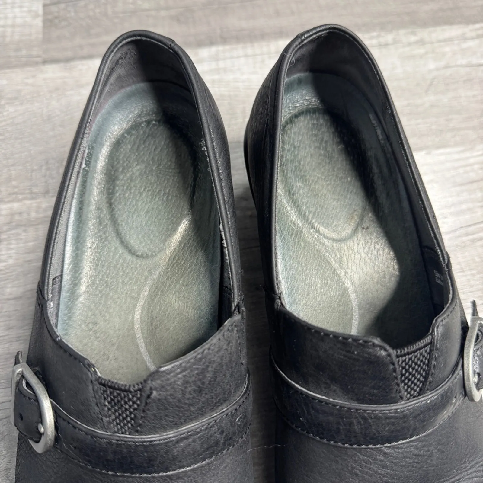 Dansko Women's Jane Clog Shoe Black Burnished Leather Buckle Size 38 (US 7.5-8) - Image 7