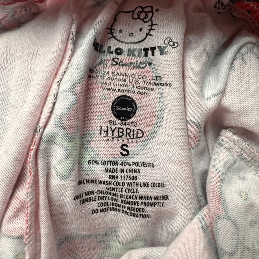 Hello Kitty Women's  Drawstring Pink Printed Pajamas  SZ S NWT - Image 7