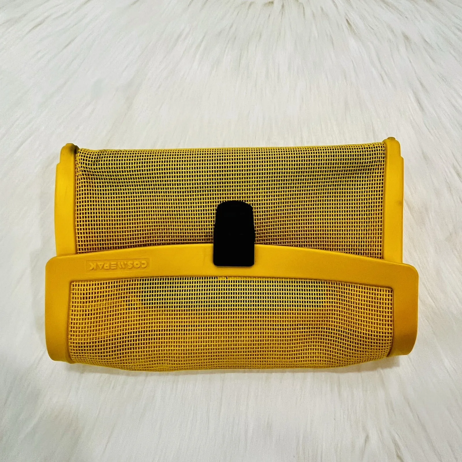Vtg‎ Cosmepak Makeup Bag Clutch Purse 70s 80s Cosmetic Travel Yellow Mesh Prop - Image 13