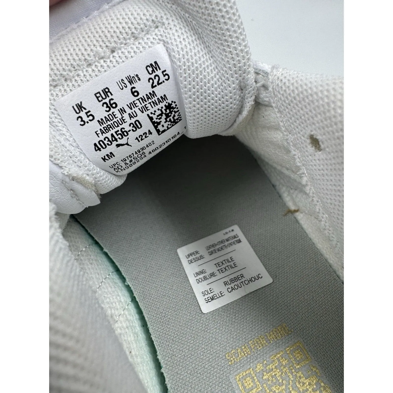 PUMA Court Sneaker, White, Women's Casual Low Top Leather Shoes Size 6 - Image 8