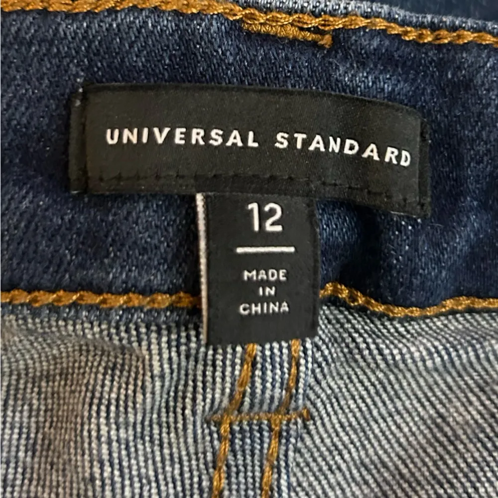 Universal Standard Joni High Rise Curve Slim Denim Blue Jeans USPA0821 Size 12 - Image 3