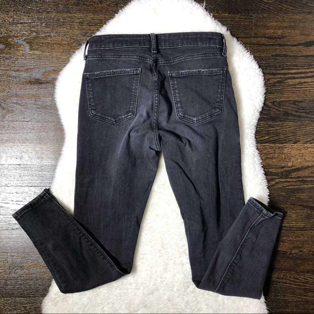 Zara Woman Faded Black Denim Skinny Jeans - Image 6