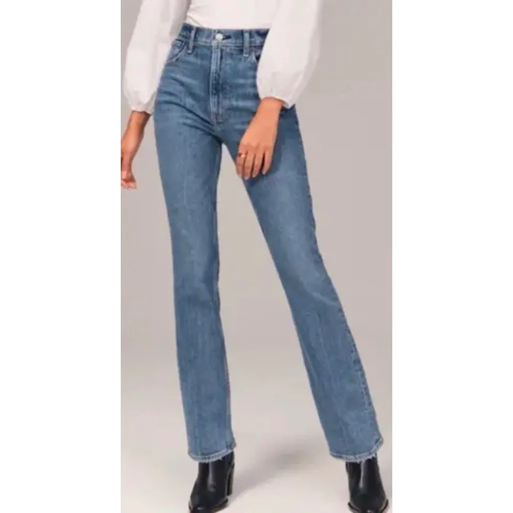 Abercrombie LONG The 70s Vintage Flare Ultra High Rise Jeans 24 - Image 11