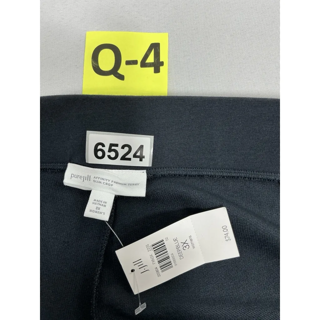 Womans NWT Pure Jill Affinity Slim Cropped Pullon Dress Pants 3 XW Black Size 3X - Image 3