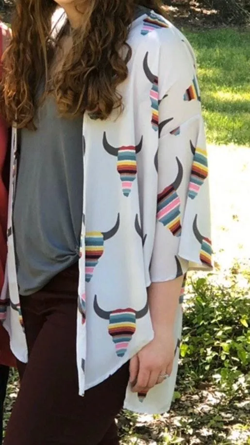 Peach Love Bullhead Kimono - Image 3