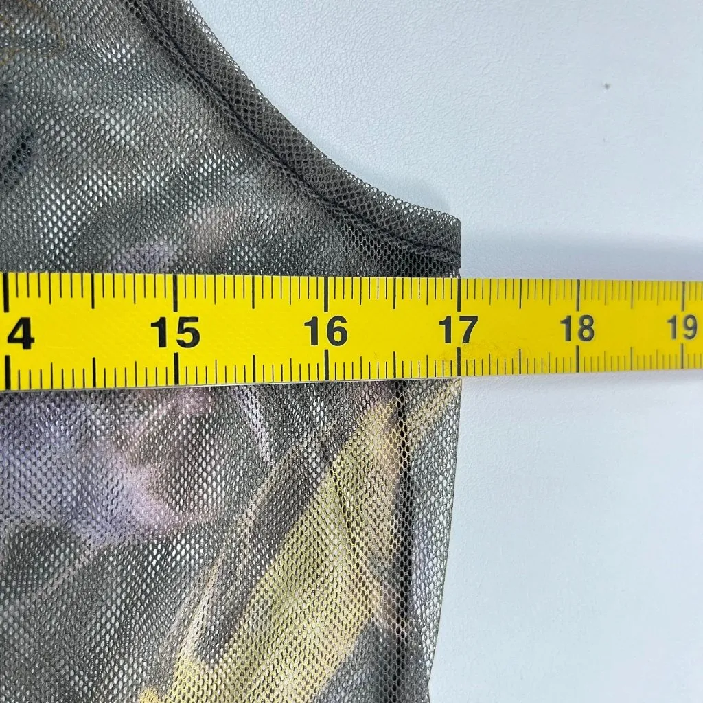 NWOT Johnny Was Embroidered LIYLAY Printed Mesh Maxi Dress Size S Multicolor - Image 13