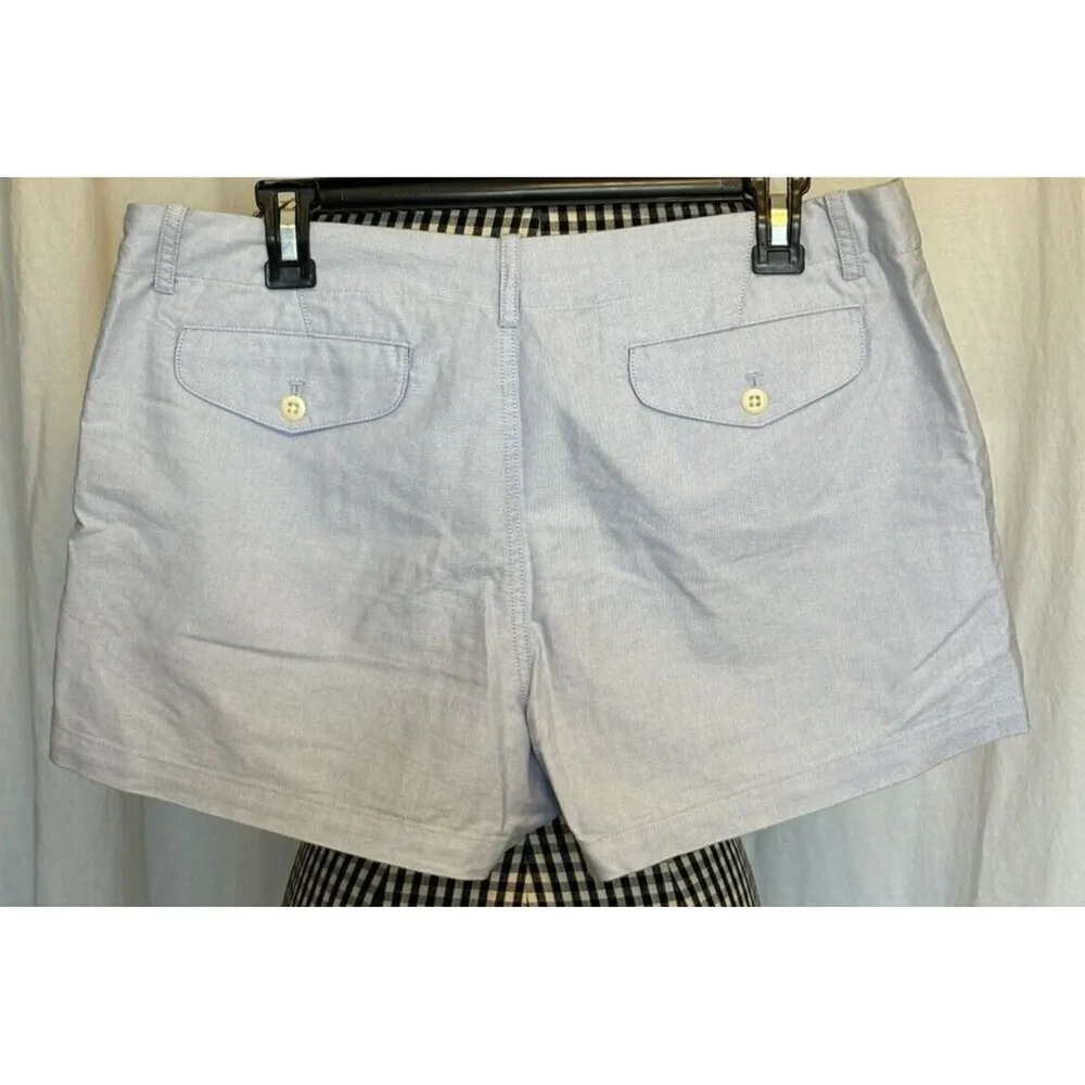 POLO Ralph Lauren Women’s Light Blue Chino Mom Shorts 100% Cotton Size 10 Golf - Image 2