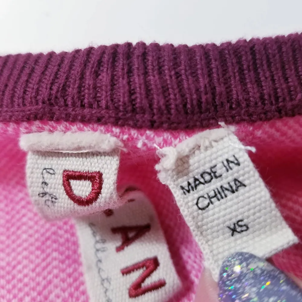 Anthropologie Dolan Striped and Houndstooth Pink Sweater - Image 3