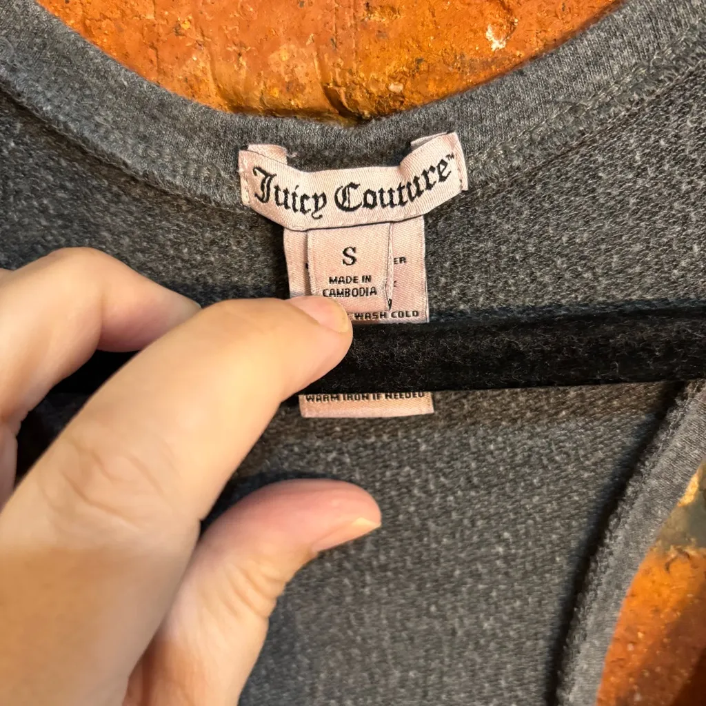 Juicy Couture womens sleeveless t-back jogger jumpsuit gray S - Image 4