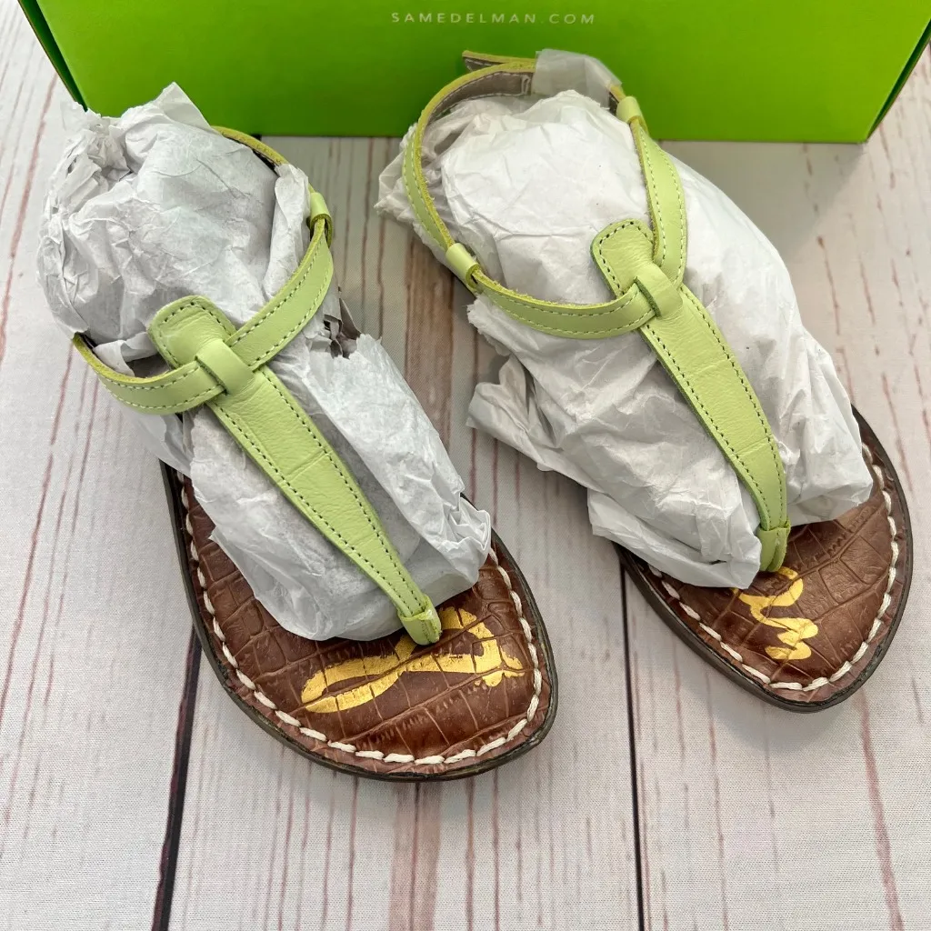 NIB - Sam Edelman - Girls Lime Green Gigi Mini Sandals - Size 12 - Image 3