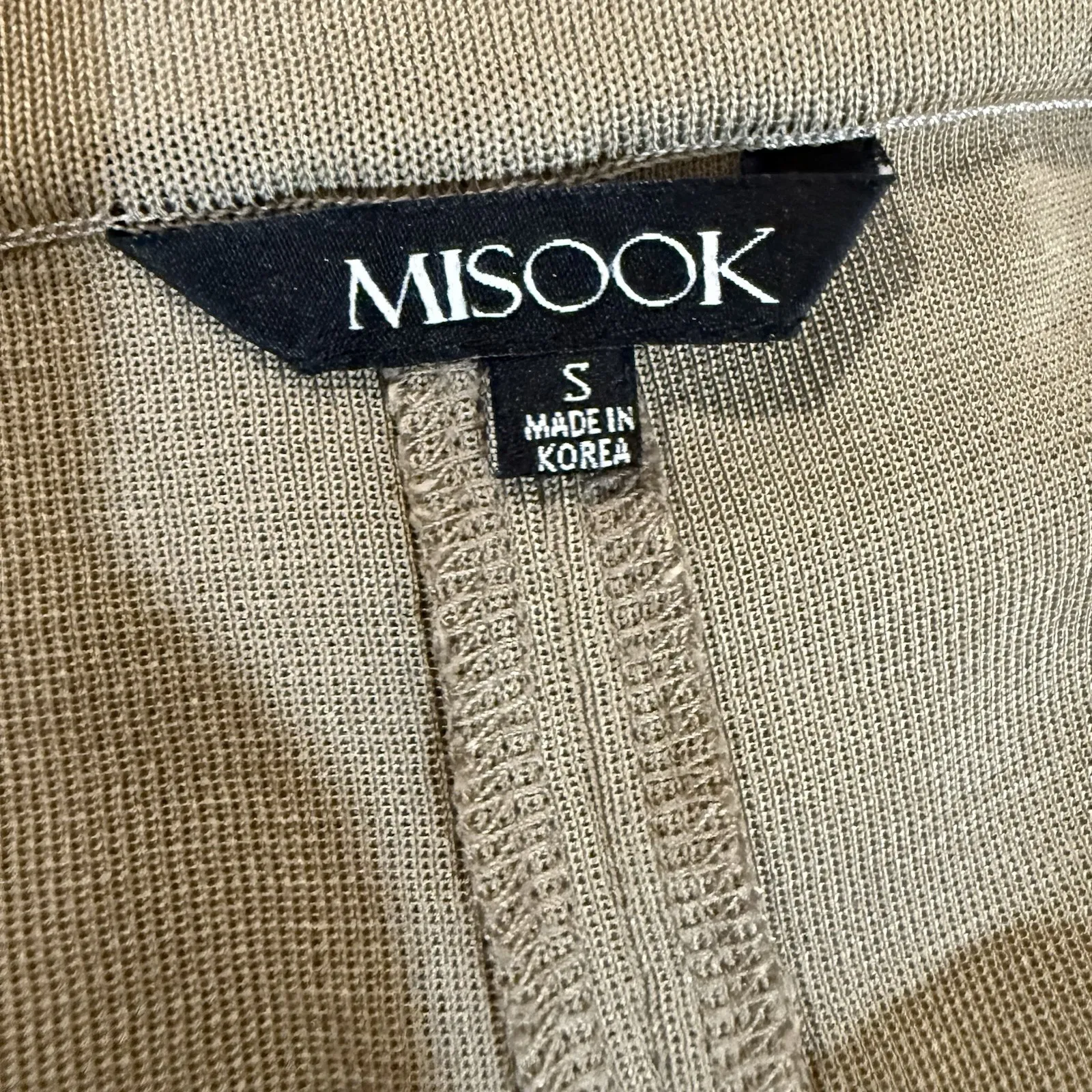 Misook Acrylic Straight Leg Pants Womens Small Tan Brown Flowy Elastic Waist - Image 4