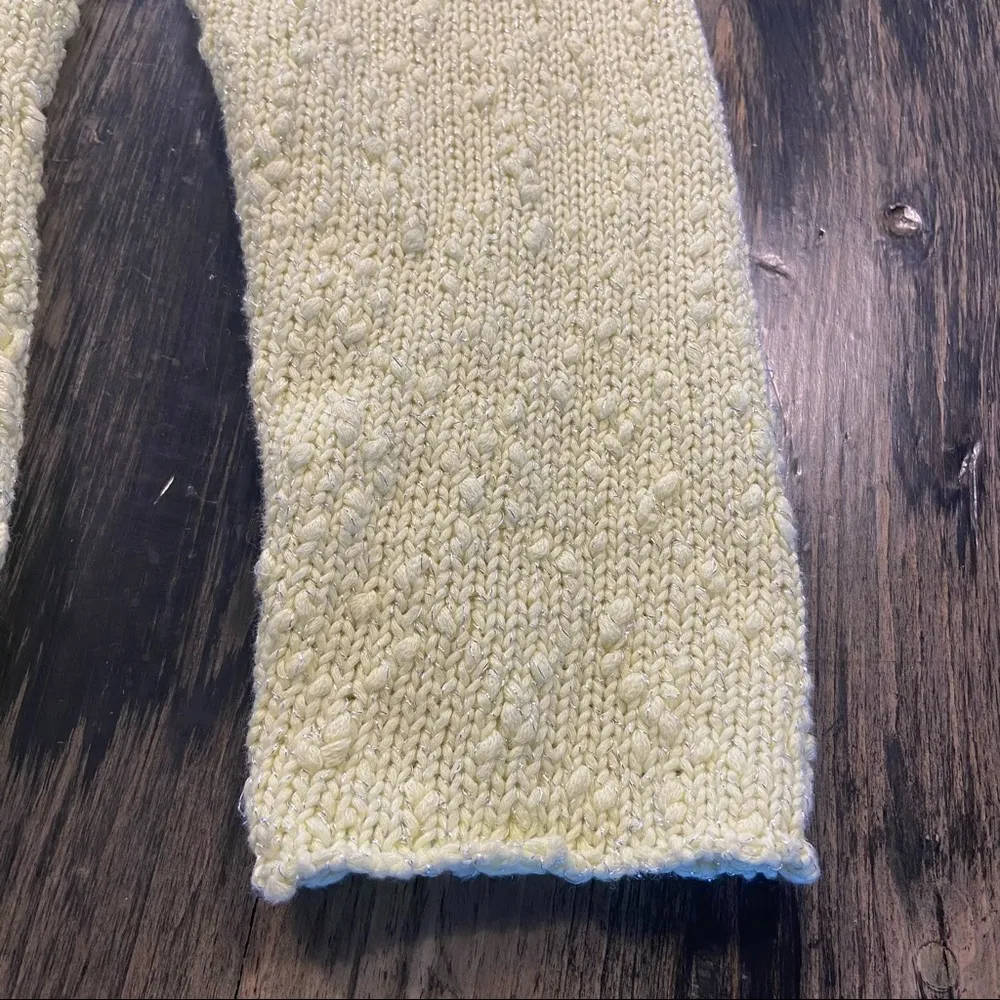 Chicos Sweater Womens 2 Pullover Yellow Long Sleeve Asymmetric Popcorn … - Image 7