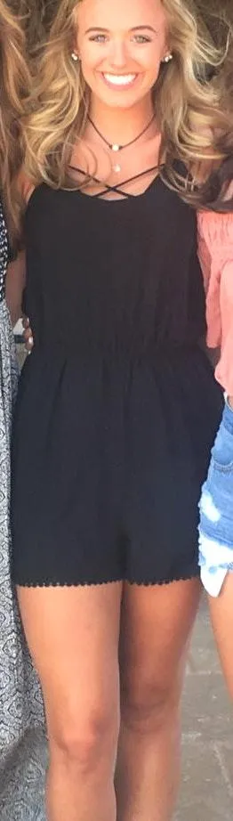 Mossimo Supply Co Black Romper - Image 3