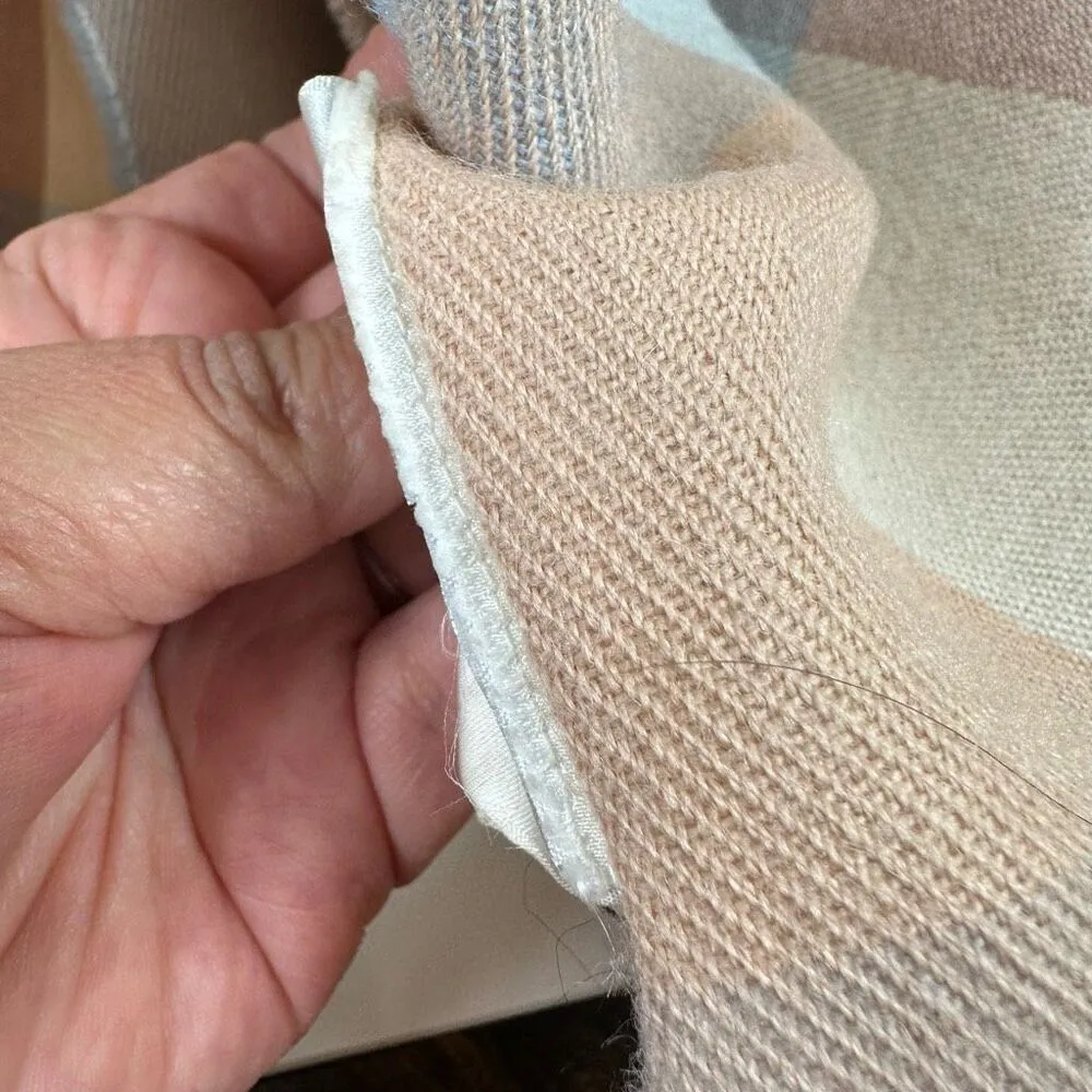 Celine Macadam Embroidered Logo Vintage Wool Winter Scarf - Image 9