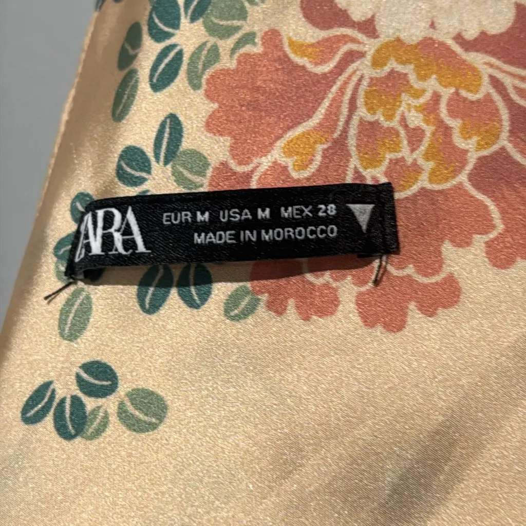 Zara Womens Halter Top Floral Backless Sexy Top Summer Whimsical - Image 5