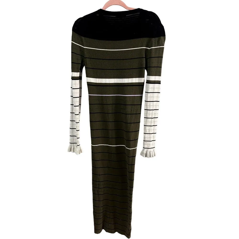 CELEB FAVE! Opening Ceremony Striped Dress Fun Sleeves Size Medium - Image 3