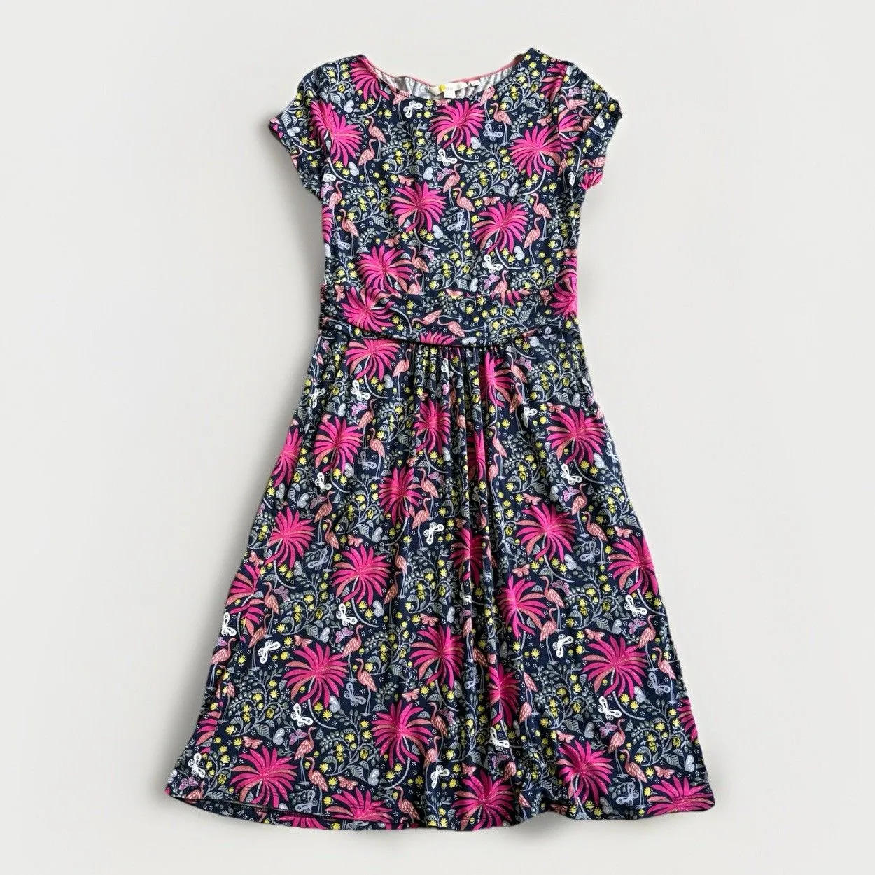 Boden Dress Women's Size 4 US, 8 UK Multicolored Floral Animals Pockets Stretch - Image 2