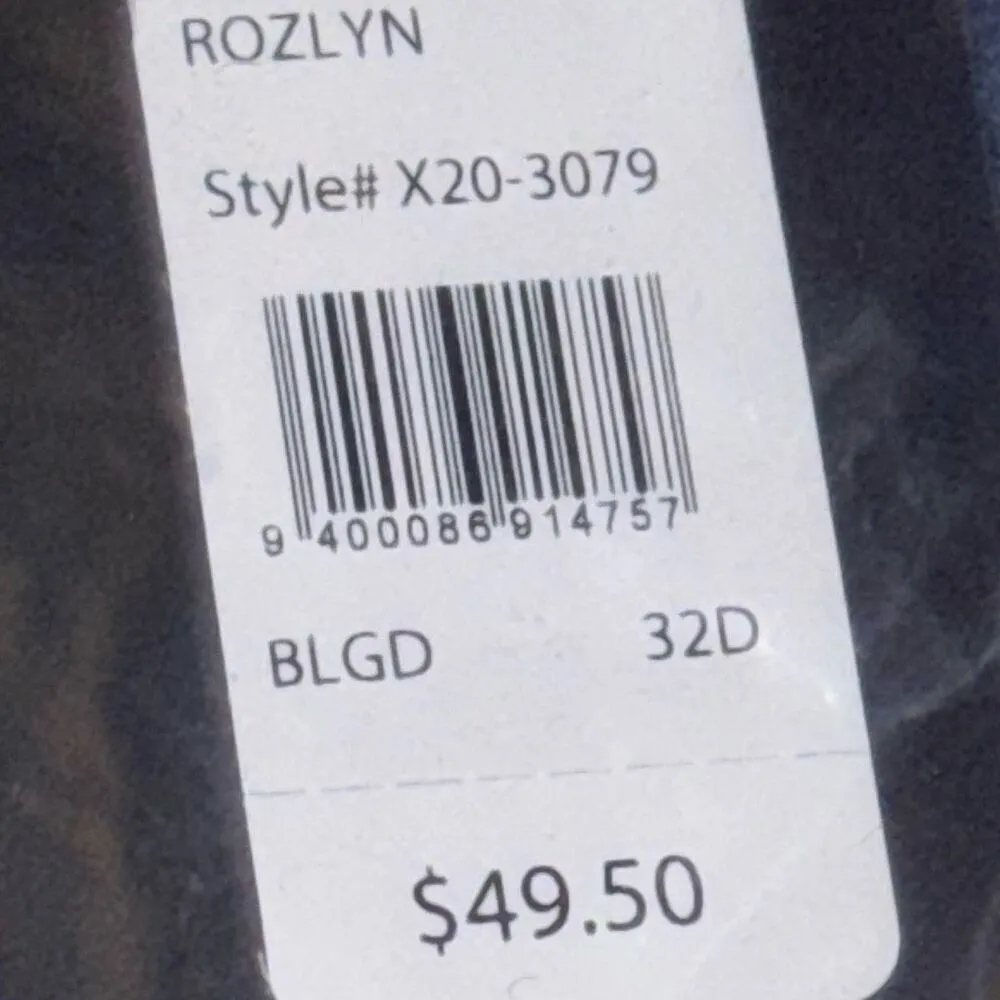 NWT Fredericks of Hollywood SZ 32D Rozlyn Mesh & Stud Black Underwire Bra - Image 6