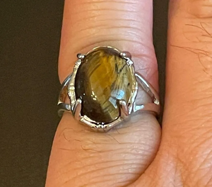 Tigers eye stone women ring size 5.5 - Image 9