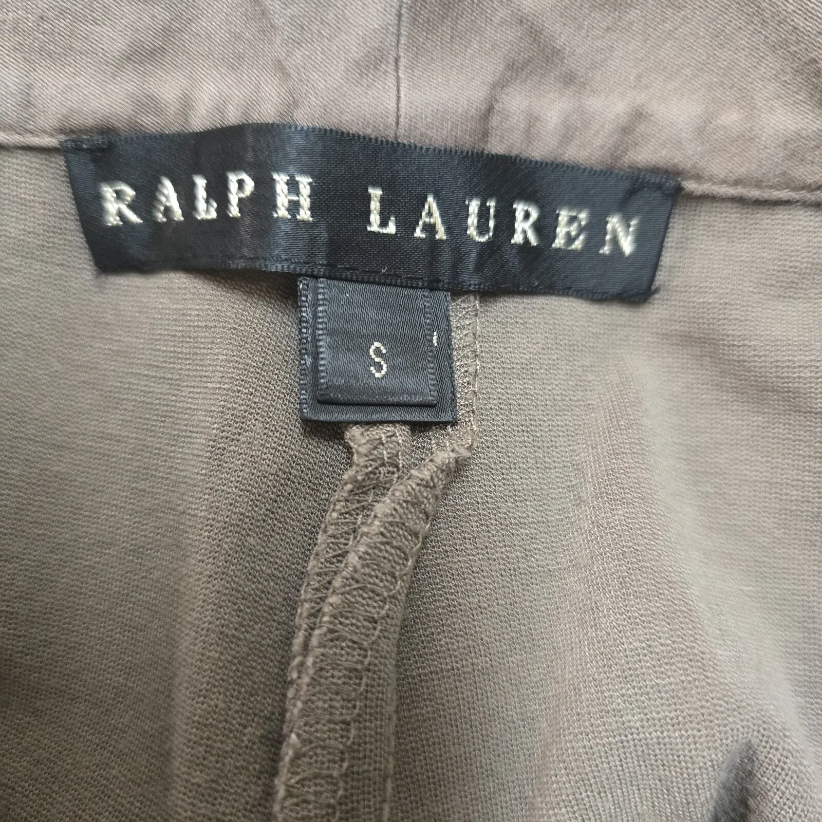 Ralph Lauren Black Label Pants Size 2 Beige Viscose Stretch Straight‎ Leg Luxury - Image 4