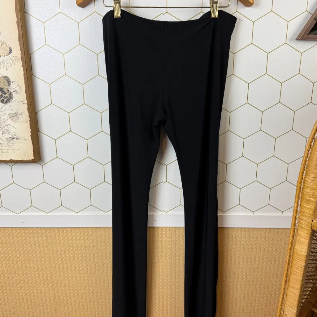 Black Two-Piece Dressy Set with Embellished Flare Leg Detail - Size - Large - Image 6