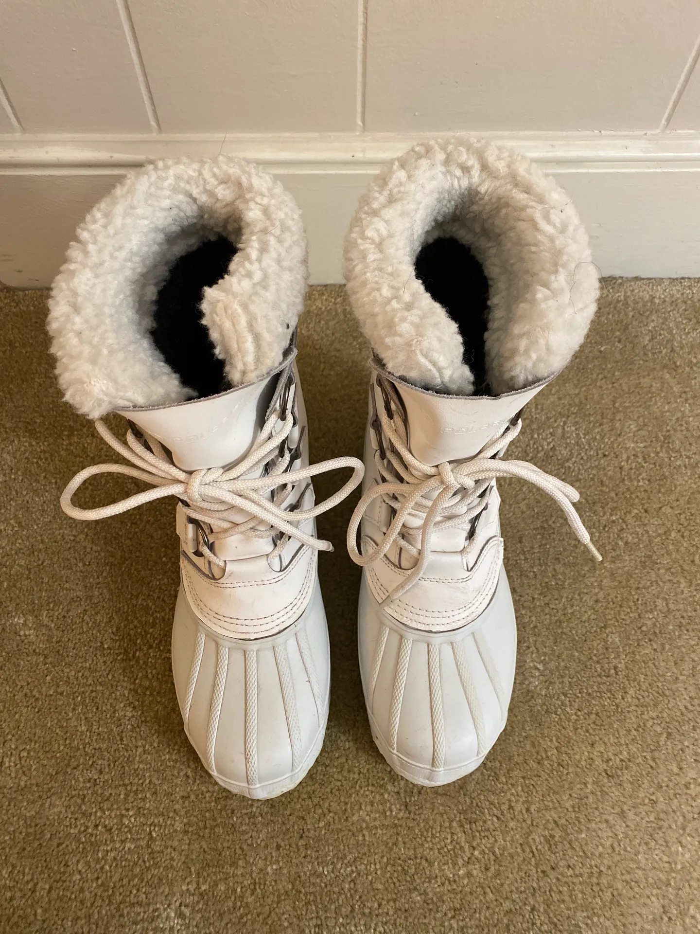 Polaris Snow Boots Size 8 White - Image 4