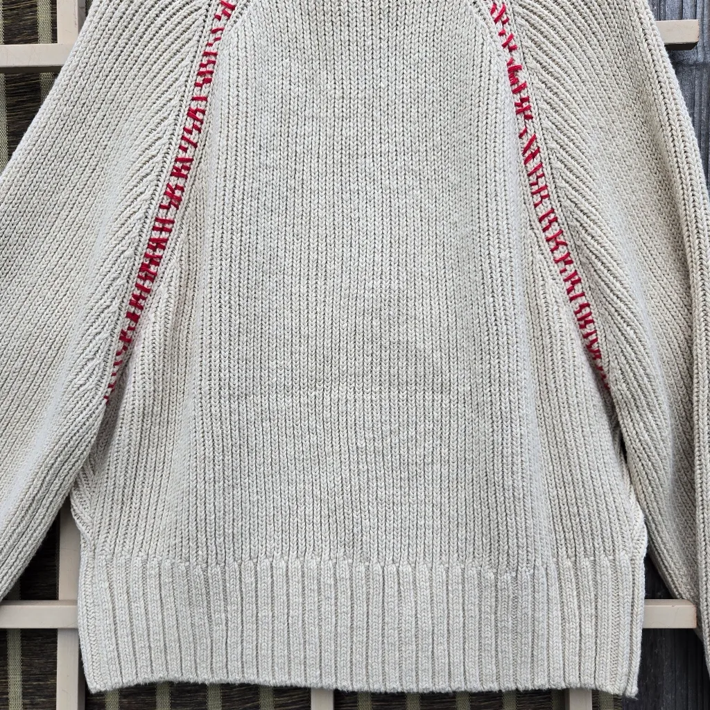 NEW Hudson Jeans Johnny Collared Wool-Blend Pullover, Cream L - Image 12