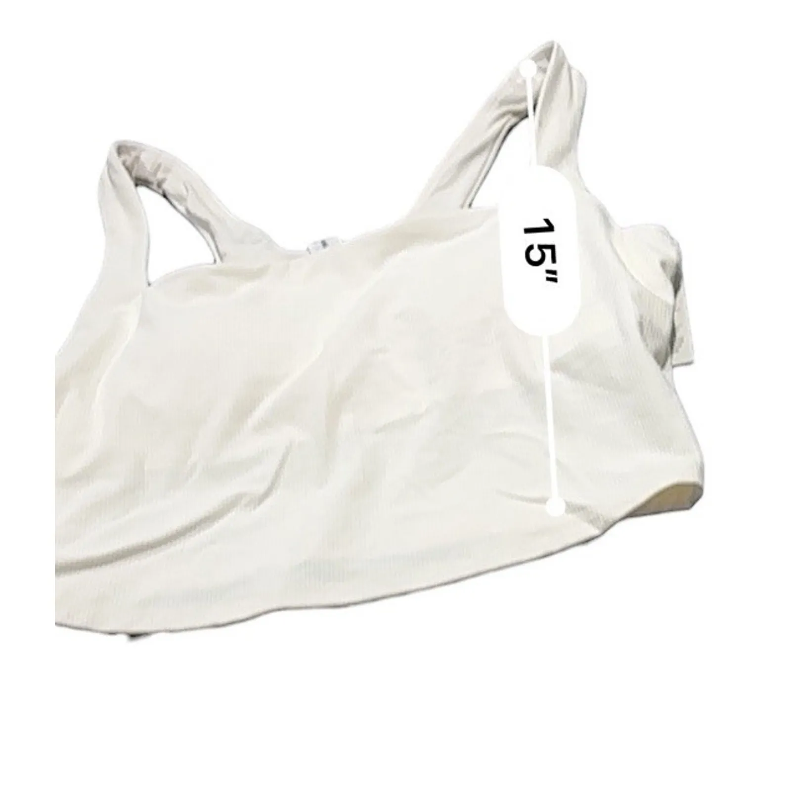 All In Motion Women's Cropped Shelf Tank Bra - White NEW Size Small - Image 8