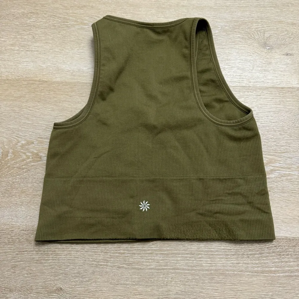 Athleta Olive Green Cropped Tank Top - Image 4