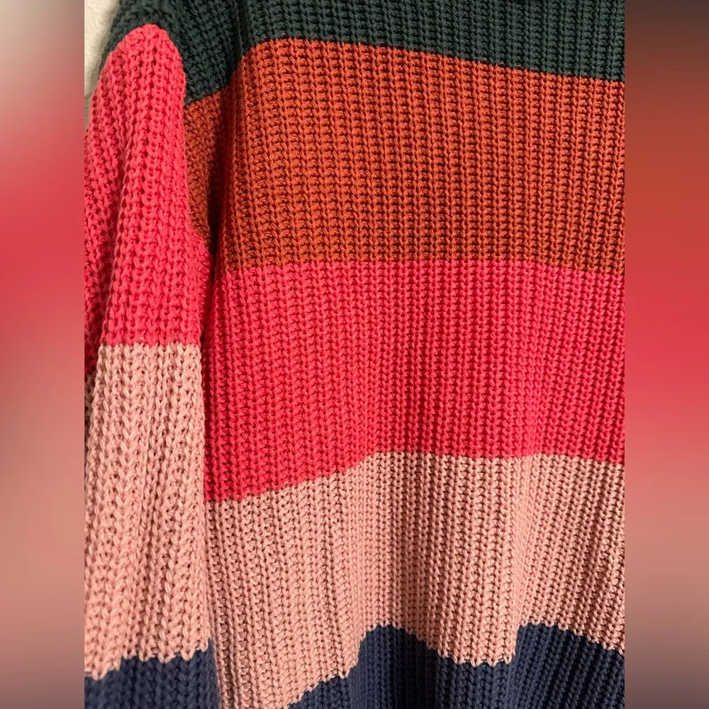 Colorful American Eagle Stripe Knit Sweater - Image 4