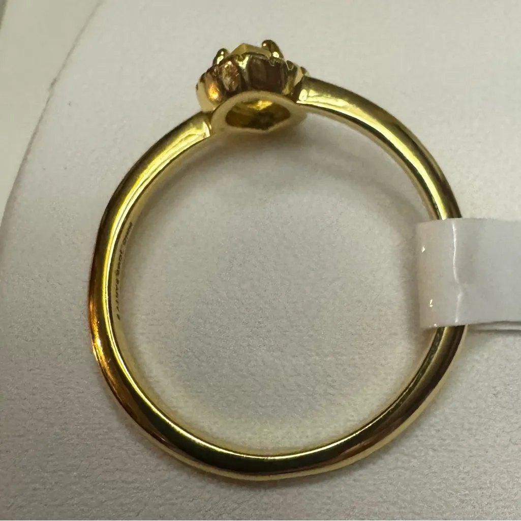 Stunning Setting Lab Created Yellow Citrines and White Topaz on a Solid .925 GP Gold - Image 5