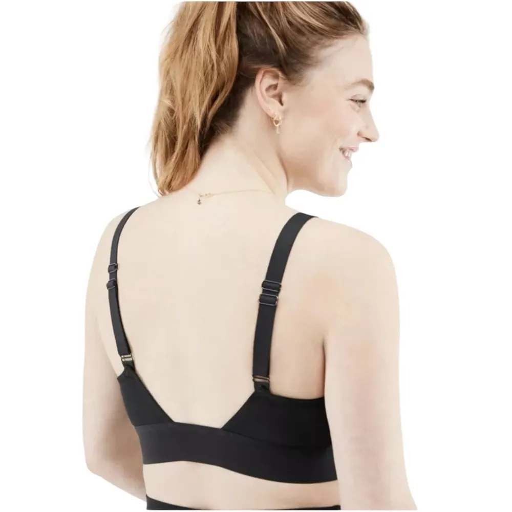 Fabletics  Maternity Nursing Bra Womens XL Black Pullover Adjustable NO PADS - Image 3