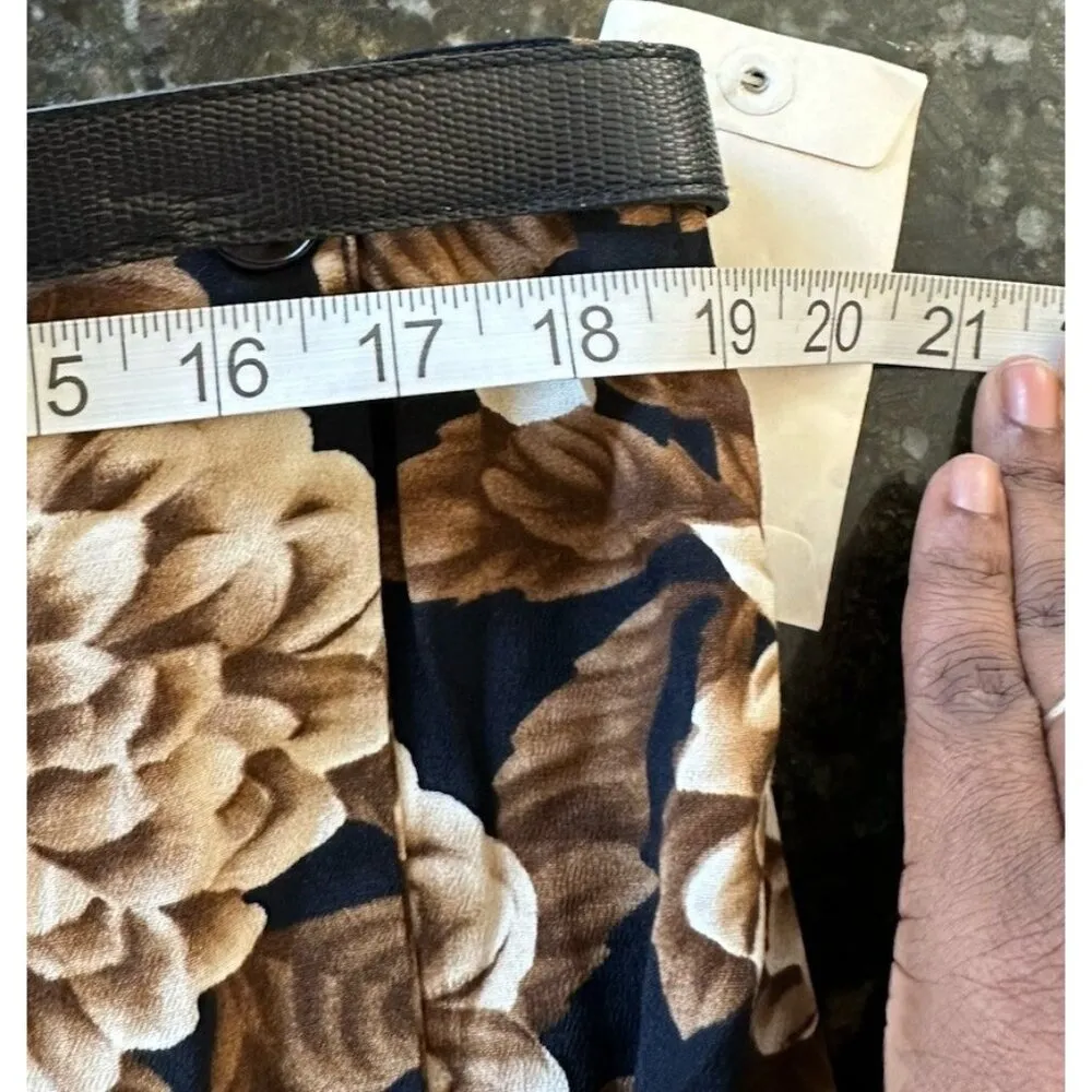 Vintage Jones New York Vibrant Floral Pleated Skirt Belted Side Button Sz 22 NWT - Image 8