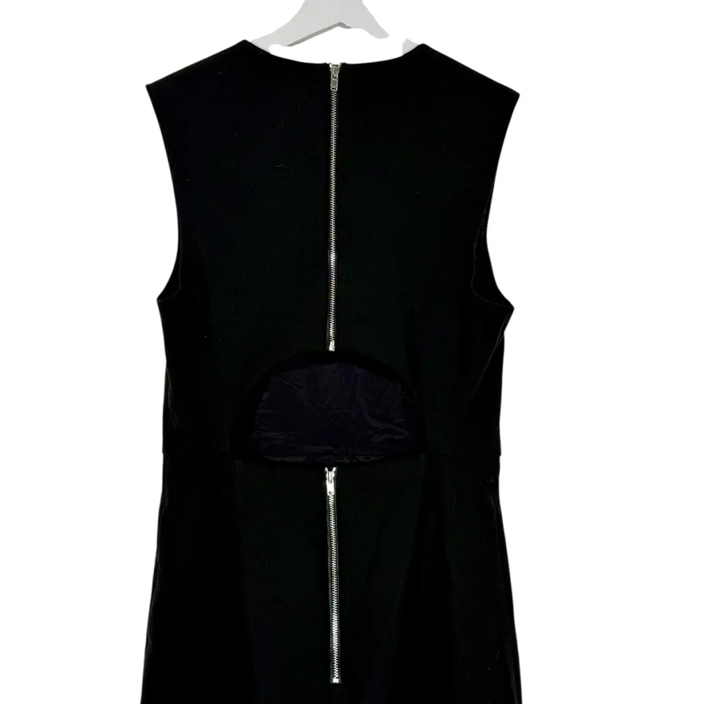 Elizabeth and James Black Sleeveless Minimalist Cutout Maxi Gown Front Slit 2 - Image 6