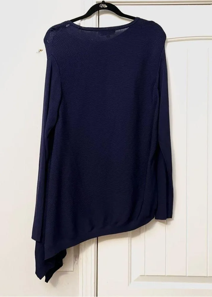 Derek Lam  Collective Blue Asymmetrical Knit Pullover - Image 8