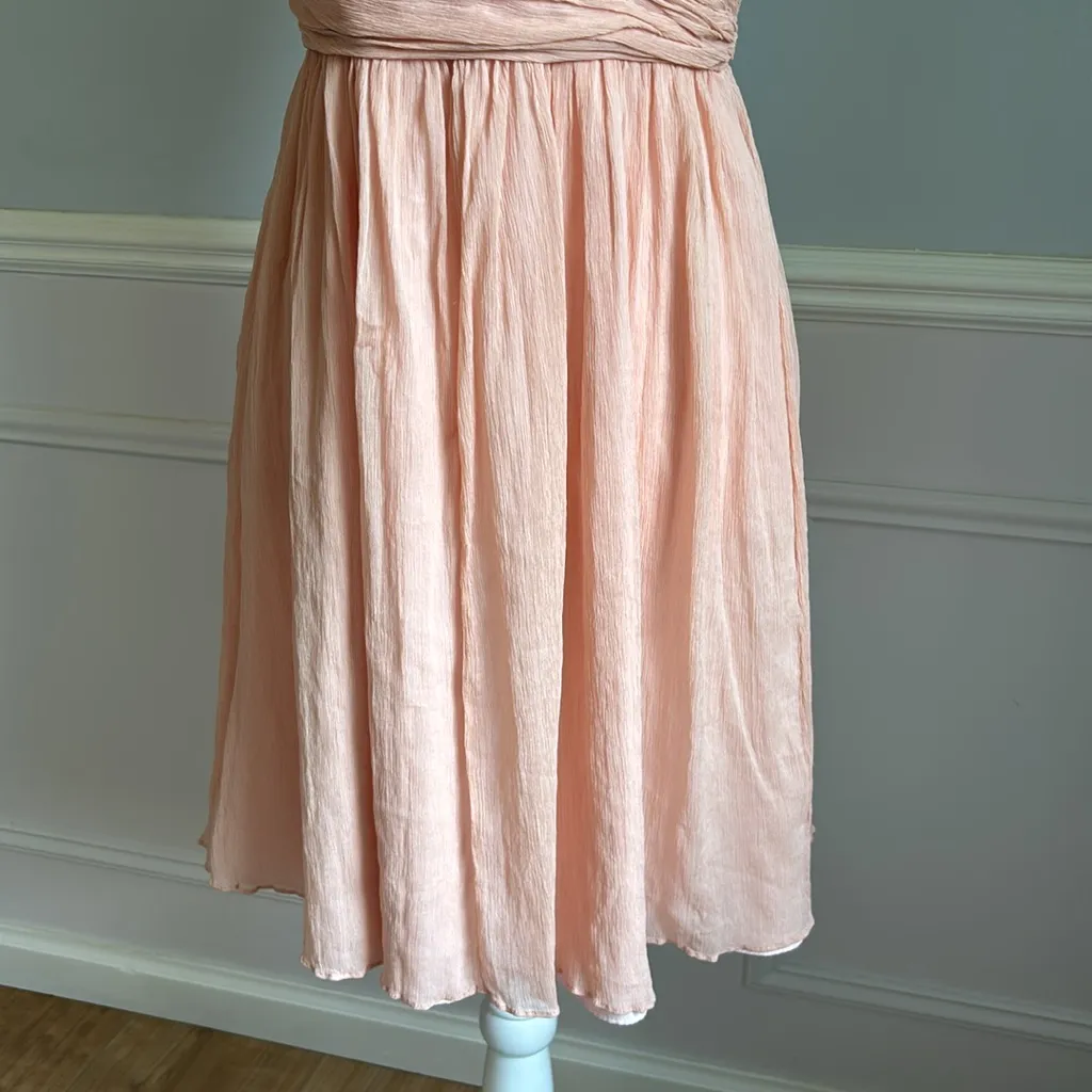 J. Crew  Clara Dress Silk Chiffon Dress Sz 8 Petite Romantic Balletcore Silk - Image 4