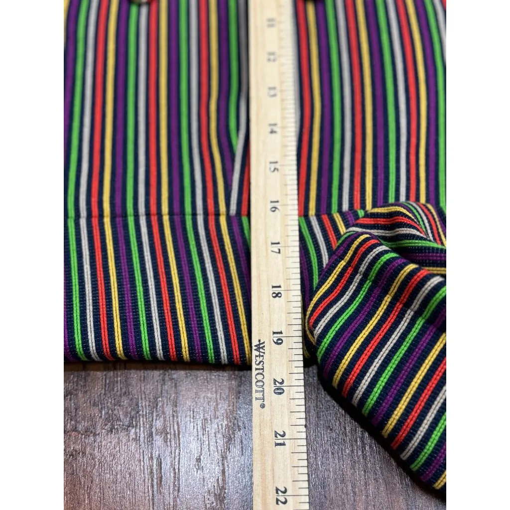 Talbots Multicolor Black Striped Blazer Jacket Womens Size 8 Retron Statement - Image 10