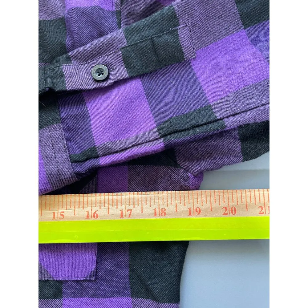 Dixxon Flanel Company Purple The Heiress Bufallo Check Pearl Snap Shirt Size MED - Image 9