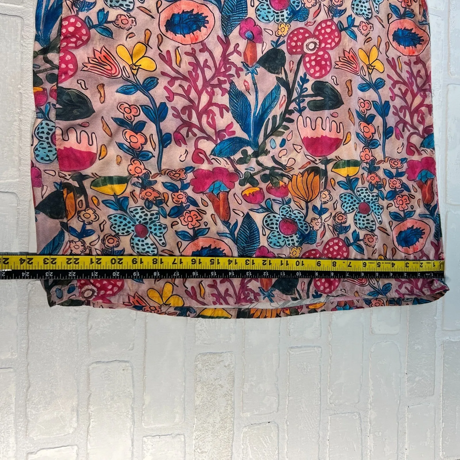 Natural Life Jumpsuit XL Pink Floral Wide Leg Boho Feminine Colorful Hippie - Image 15